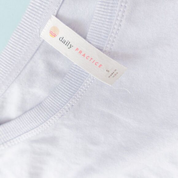 Daily Practice x Anthropologie Purple Tie Front Oversized Shirt Dress Size Small - Picture 5 of 10